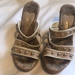 Cork platform sandal